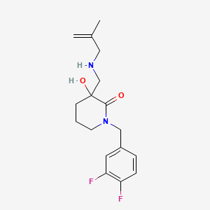 1-(3,4-difluorobenzyl)-3-hydroxy-3-{[(2-methyl-2-propen-1-yl)amino]methyl}-2-piperidinone