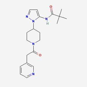 2,2-dimethyl-N-{1-[1-(3-pyridinylacetyl)-4-piperidinyl]-1H-pyrazol-5-yl}propanamide