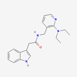 molecular formula C20H24N4O B4257004 N-{[2-(diethylamino)-3-pyridinyl]methyl}-2-(1H-indol-3-yl)acetamide 