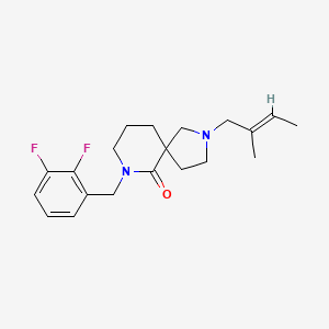 7-(2,3-difluorobenzyl)-2-[(2E)-2-methyl-2-buten-1-yl]-2,7-diazaspiro[4.5]decan-6-one