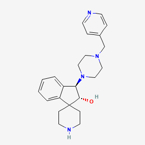 molecular formula C23H30N4O B4257019 rel-(2R,3R)-3-[4-(4-pyridinylmethyl)-1-piperazinyl]-2,3-dihydrospiro[indene-1,4'-piperidin]-2-ol bis(trifluoroacetate) (salt) 