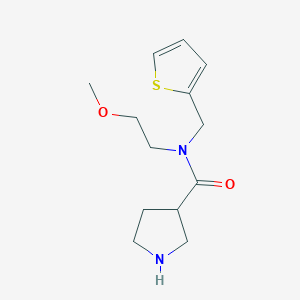 molecular formula C13H20N2O2S B4257041 N-(2-methoxyethyl)-N-(2-thienylmethyl)-3-pyrrolidinecarboxamide hydrochloride 
