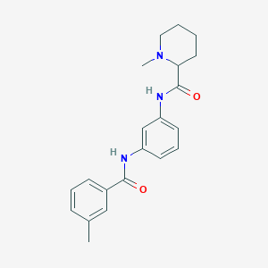 molecular formula C21H25N3O2 B4257045 1-methyl-N-{3-[(3-methylbenzoyl)amino]phenyl}piperidine-2-carboxamide 