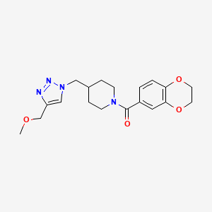 molecular formula C19H24N4O4 B4257079 1-(2,3-dihydro-1,4-benzodioxin-6-ylcarbonyl)-4-{[4-(methoxymethyl)-1H-1,2,3-triazol-1-yl]methyl}piperidine 