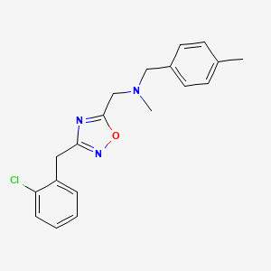 1-[3-(2-chlorobenzyl)-1,2,4-oxadiazol-5-yl]-N-methyl-N-(4-methylbenzyl)methanamine