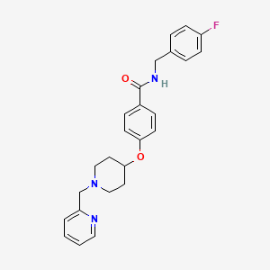 N-(4-fluorobenzyl)-4-{[1-(2-pyridinylmethyl)-4-piperidinyl]oxy}benzamide