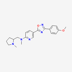 5-[3-(4-methoxyphenyl)-1,2,4-oxadiazol-5-yl]-N-methyl-N-[(1-methyl-2-pyrrolidinyl)methyl]-2-pyridinamine