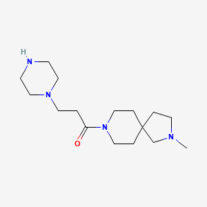 molecular formula C16H30N4O B4257132 2-methyl-8-[3-(1-piperazinyl)propanoyl]-2,8-diazaspiro[4.5]decane dihydrochloride 
