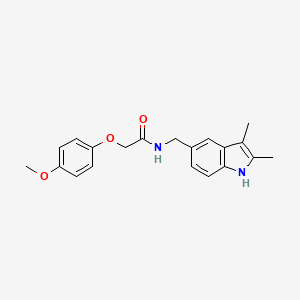 molecular formula C20H22N2O3 B4257138 N-[(2,3-dimethyl-1H-indol-5-yl)methyl]-2-(4-methoxyphenoxy)acetamide 