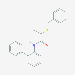 molecular formula C22H21NOS B425715 2-(benzylthio)-N-2-biphenylylpropanamide 