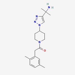 molecular formula C20H29N5O B4257157 [1-(1-{1-[(2,5-dimethylphenyl)acetyl]-4-piperidinyl}-1H-1,2,3-triazol-4-yl)-1-methylethyl]amine trifluoroacetate 