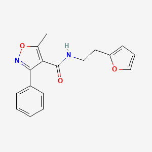 molecular formula C17H16N2O3 B4257174 N-[2-(2-furyl)ethyl]-5-methyl-3-phenyl-4-isoxazolecarboxamide 