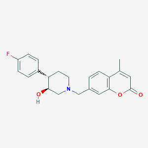7-{[(3S*,4S*)-4-(4-fluorophenyl)-3-hydroxypiperidin-1-yl]methyl}-4-methyl-2H-chromen-2-one