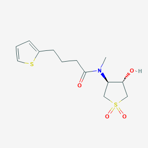 N-[(3S*,4S*)-4-hydroxy-1,1-dioxidotetrahydro-3-thienyl]-N-methyl-4-(2-thienyl)butanamide