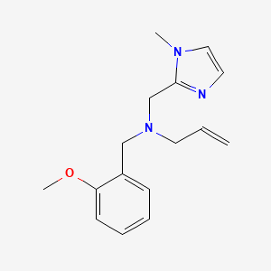 molecular formula C16H21N3O B4257236 N-(2-methoxybenzyl)-N-[(1-methyl-1H-imidazol-2-yl)methyl]prop-2-en-1-amine 