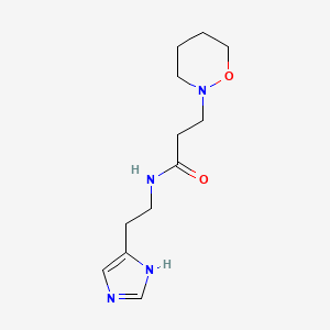 molecular formula C12H20N4O2 B4257257 N-[2-(1H-imidazol-4-yl)ethyl]-3-(1,2-oxazinan-2-yl)propanamide 