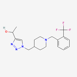 1-[1-({1-[2-(trifluoromethyl)benzyl]-4-piperidinyl}methyl)-1H-1,2,3-triazol-4-yl]ethanol trifluoroacetate (salt)