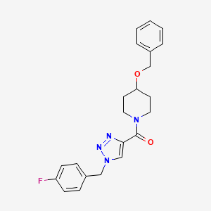 molecular formula C22H23FN4O2 B4257274 4-(benzyloxy)-1-{[1-(4-fluorobenzyl)-1H-1,2,3-triazol-4-yl]carbonyl}piperidine 
