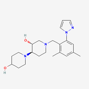 (3'R*,4'R*)-1'-[2,4-dimethyl-6-(1H-pyrazol-1-yl)benzyl]-1,4'-bipiperidine-3',4-diol