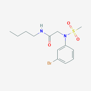 molecular formula C13H19BrN2O3S B425729 2-[3-bromo(methylsulfonyl)anilino]-N-butylacetamide 