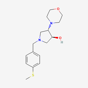 molecular formula C16H24N2O2S B4257329 (3S*,4S*)-1-[4-(methylthio)benzyl]-4-(4-morpholinyl)-3-pyrrolidinol 