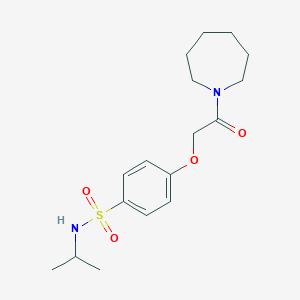 molecular formula C17H26N2O4S B425733 4-[2-(1-azepanyl)-2-oxoethoxy]-N-isopropylbenzenesulfonamide 