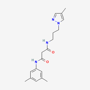 N-(3,5-dimethylphenyl)-N'-[3-(4-methyl-1H-pyrazol-1-yl)propyl]malonamide