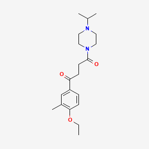 molecular formula C20H30N2O3 B4257344 1-(4-ethoxy-3-methylphenyl)-4-(4-isopropylpiperazin-1-yl)-4-oxobutan-1-one 