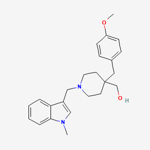 {4-(4-methoxybenzyl)-1-[(1-methyl-1H-indol-3-yl)methyl]-4-piperidinyl}methanol