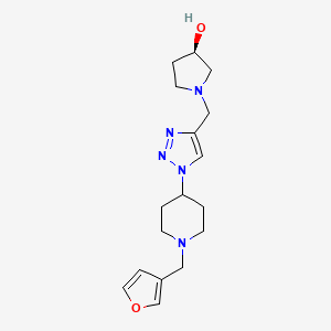 molecular formula C17H25N5O2 B4257355 (3R)-1-({1-[1-(3-furylmethyl)piperidin-4-yl]-1H-1,2,3-triazol-4-yl}methyl)pyrrolidin-3-ol 