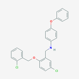 molecular formula C26H21Cl2NO2 B425736 N-{5-chloro-2-[(2-chlorobenzyl)oxy]benzyl}-4-phenoxyaniline 