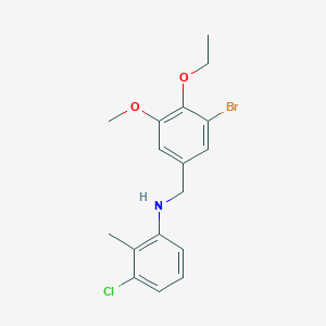 molecular formula C17H19BrClNO2 B425737 N-(3-bromo-4-ethoxy-5-methoxybenzyl)-3-chloro-2-methylaniline 