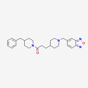 molecular formula C27H34N4O2 B4257375 5-({4-[3-(4-benzyl-1-piperidinyl)-3-oxopropyl]-1-piperidinyl}methyl)-2,1,3-benzoxadiazole 