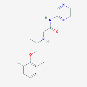 molecular formula C17H22N4O2 B4257384 2-{[2-(2,6-dimethylphenoxy)-1-methylethyl]amino}-N-pyrazin-2-ylacetamide 