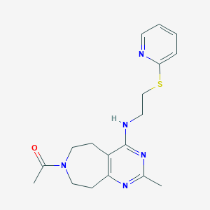 molecular formula C18H23N5OS B4257394 7-acetyl-2-methyl-N-[2-(pyridin-2-ylthio)ethyl]-6,7,8,9-tetrahydro-5H-pyrimido[4,5-d]azepin-4-amine 
