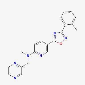 N-methyl-5-[3-(2-methylphenyl)-1,2,4-oxadiazol-5-yl]-N-(2-pyrazinylmethyl)-2-pyridinamine