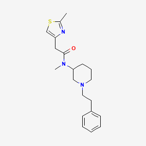 molecular formula C20H27N3OS B4257403 N-methyl-2-(2-methyl-1,3-thiazol-4-yl)-N-[1-(2-phenylethyl)-3-piperidinyl]acetamide 