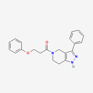 5-(3-phenoxypropanoyl)-3-phenyl-4,5,6,7-tetrahydro-1H-pyrazolo[4,3-c]pyridine