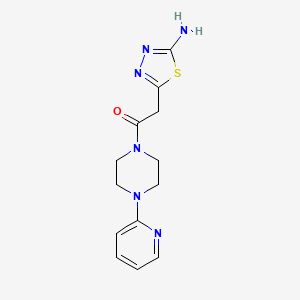 5-{2-oxo-2-[4-(2-pyridinyl)-1-piperazinyl]ethyl}-1,3,4-thiadiazol-2-amine trifluoroacetate