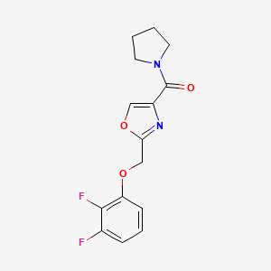 molecular formula C15H14F2N2O3 B4257447 2-[(2,3-difluorophenoxy)methyl]-4-(1-pyrrolidinylcarbonyl)-1,3-oxazole 
