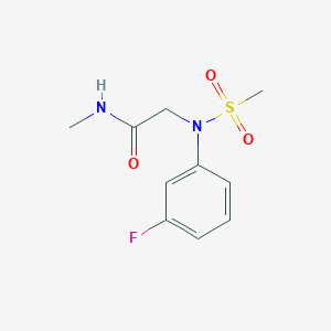 molecular formula C10H13FN2O3S B425746 2-[3-fluoro(methylsulfonyl)anilino]-N-methylacetamide 