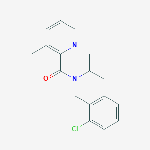 molecular formula C17H19ClN2O B4257461 N-(2-chlorobenzyl)-N-isopropyl-3-methylpyridine-2-carboxamide 