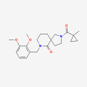 molecular formula C22H30N2O4 B4257492 7-(2,3-dimethoxybenzyl)-2-[(1-methylcyclopropyl)carbonyl]-2,7-diazaspiro[4.5]decan-6-one 