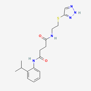 molecular formula C17H23N5O2S B4257495 N-(2-isopropylphenyl)-N'-[2-(1H-1,2,3-triazol-5-ylthio)ethyl]succinamide 