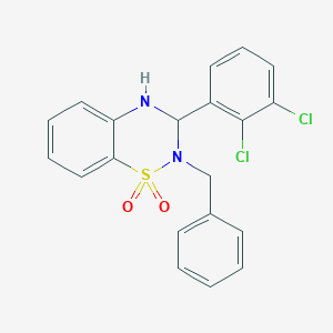 molecular formula C20H16Cl2N2O2S B425751 2-benzyl-3-(2,3-dichlorophenyl)-3,4-dihydro-2H-1,2,4-benzothiadiazine 1,1-dioxide 