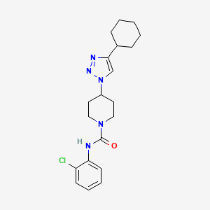 molecular formula C20H26ClN5O B4257512 N-(2-chlorophenyl)-4-(4-cyclohexyl-1H-1,2,3-triazol-1-yl)piperidine-1-carboxamide 