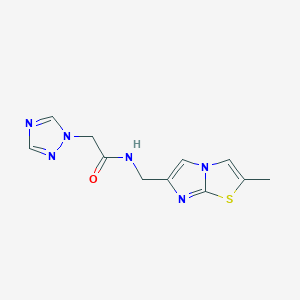 N-[(2-methylimidazo[2,1-b][1,3]thiazol-6-yl)methyl]-2-(1H-1,2,4-triazol-1-yl)acetamide