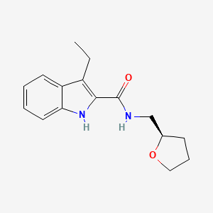 molecular formula C16H20N2O2 B4257521 3-ethyl-N-[(2R)-tetrahydrofuran-2-ylmethyl]-1H-indole-2-carboxamide 