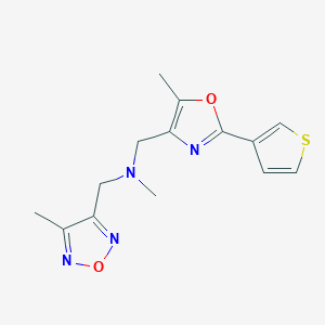 N-methyl-1-(4-methyl-1,2,5-oxadiazol-3-yl)-N-{[5-methyl-2-(3-thienyl)-1,3-oxazol-4-yl]methyl}methanamine