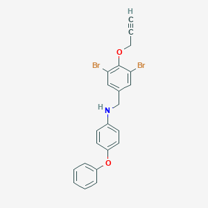 molecular formula C22H17Br2NO2 B425753 N-[3,5-dibromo-4-(2-propynyloxy)benzyl]-N-(4-phenoxyphenyl)amine 